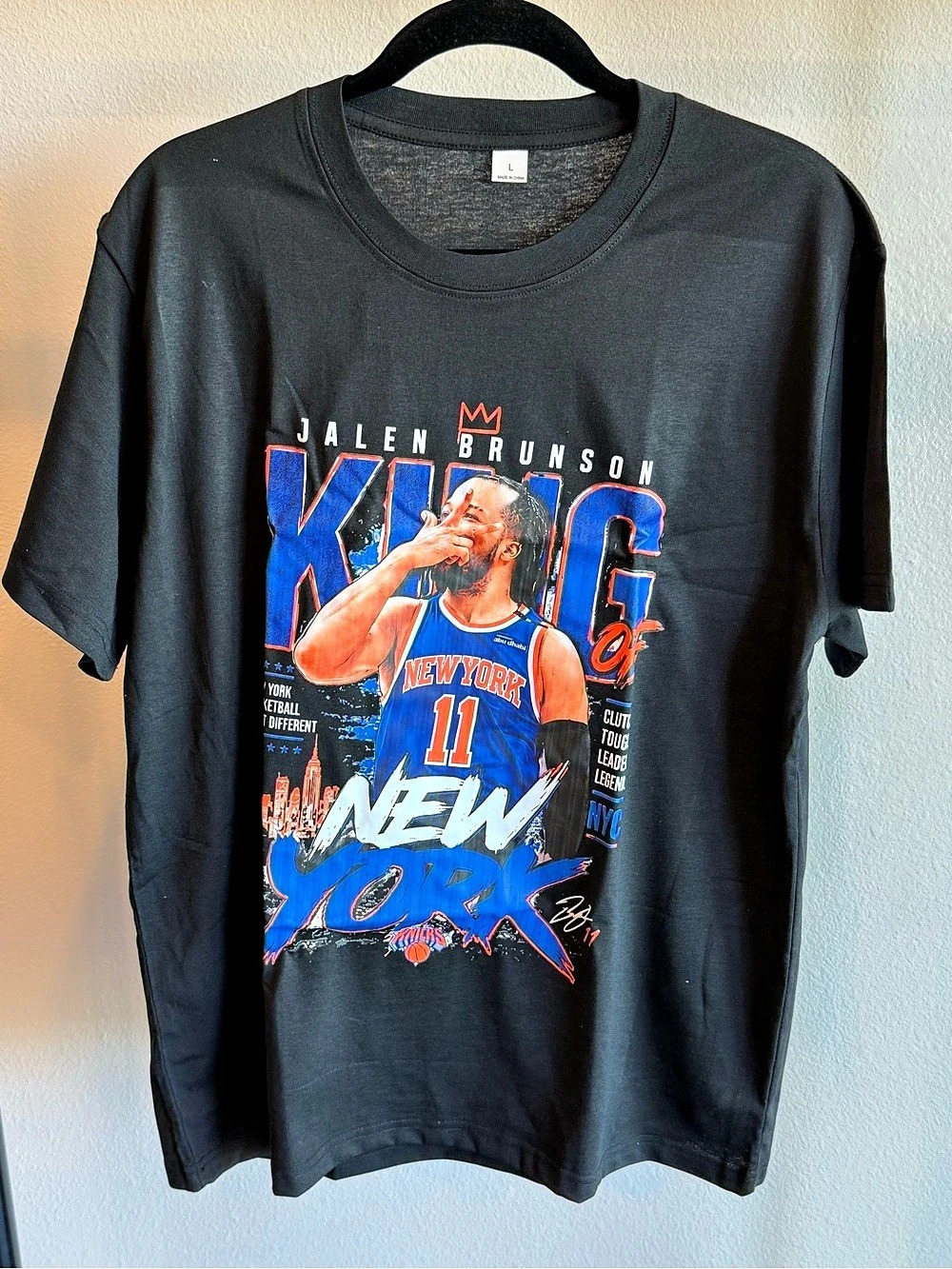 SLAM Jalen Brunson New York Knicks SLAM Cover T-Shirt Cover T-Shirt Black & Blue